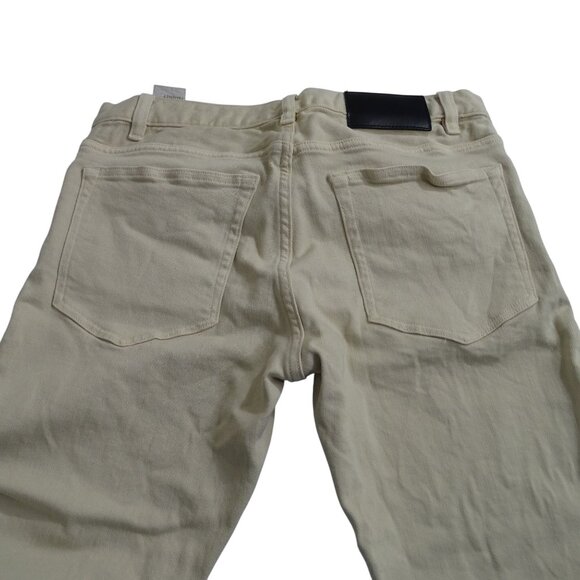 Theory Skinny Fit Beige Denim Jeans Men Size 30 Zipper Fly 5-Pocket Stretch - Picture 4 of 14